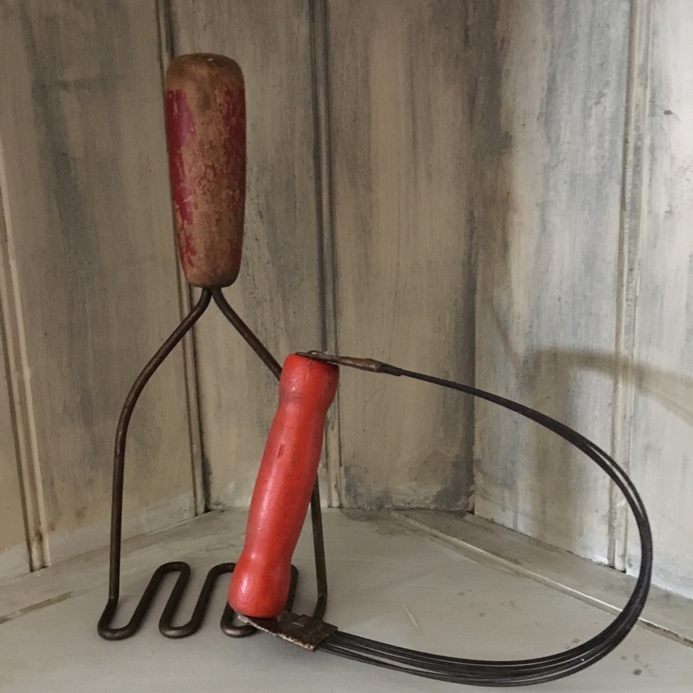 Set of two vintage mashers